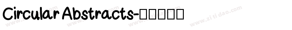Circular Abstracts字体转换